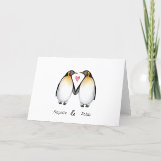 Personlig Penguin-Valentineser kort