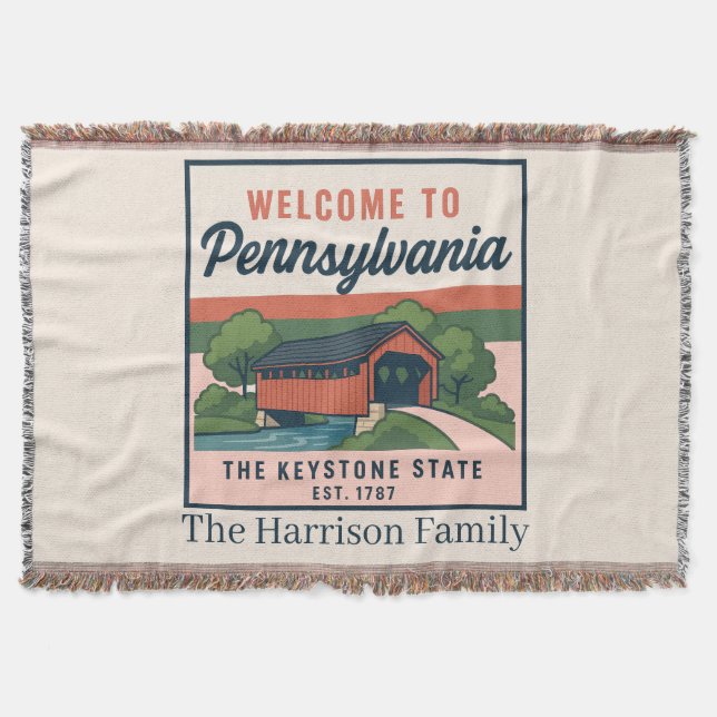 Personlig Pennsylvania-kastmadrass Filt (Framsidan)