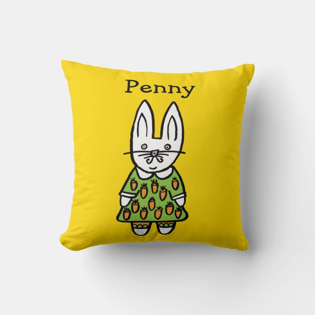 Personlig Penny kanin Kudde (Framsida)