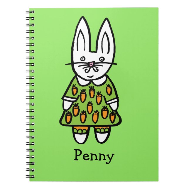 Personlig Penny, kaninen Anteckningsbok Med Spiral (Framsidan)