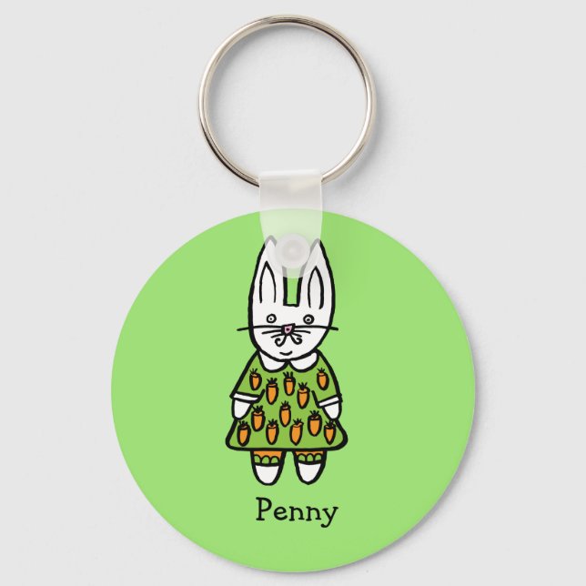 Personlig Penny, kaninen Nyckelring (Framsida)