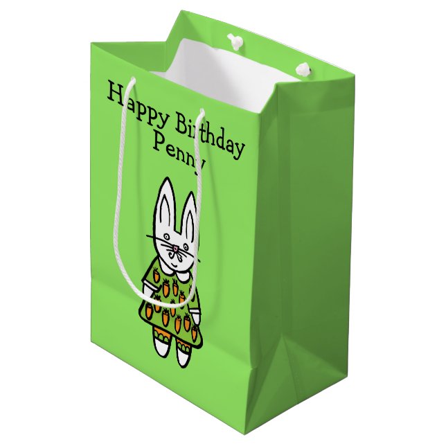 Personlig Penny the Rabbit Glad födelsedag (Framsidan Vinklad)