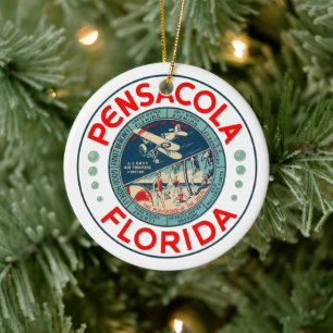 PERSONLIG Pensacola Florida Julgransprydnad Keramik