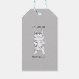 Personlig/pensel med tänder/ ludd presentetikett