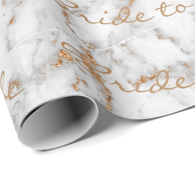 Personlig Penselskena som ska vara Marble Guld Ro Presentpapper (Rullad Hörn)