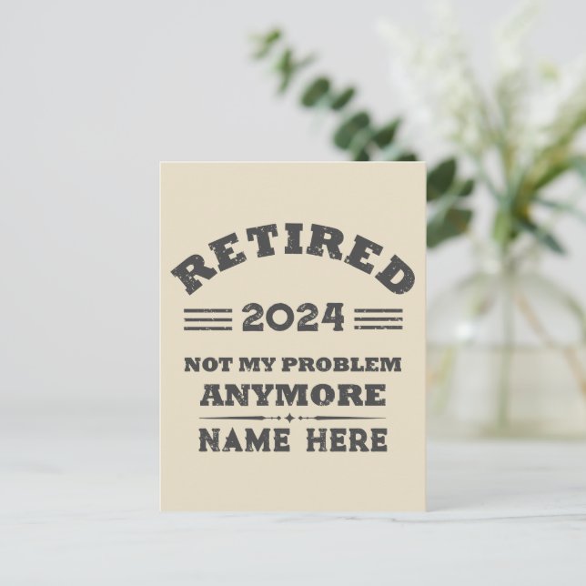 Personlig pension är inte längre mitt problem vykort (Stående Fram)