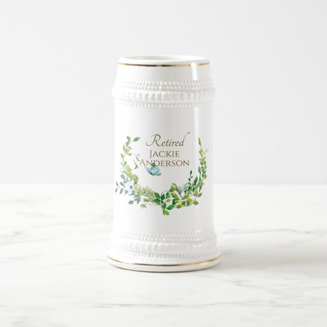 Personlig Pension Beer Stein Botanical Guld Sejdel (Center)