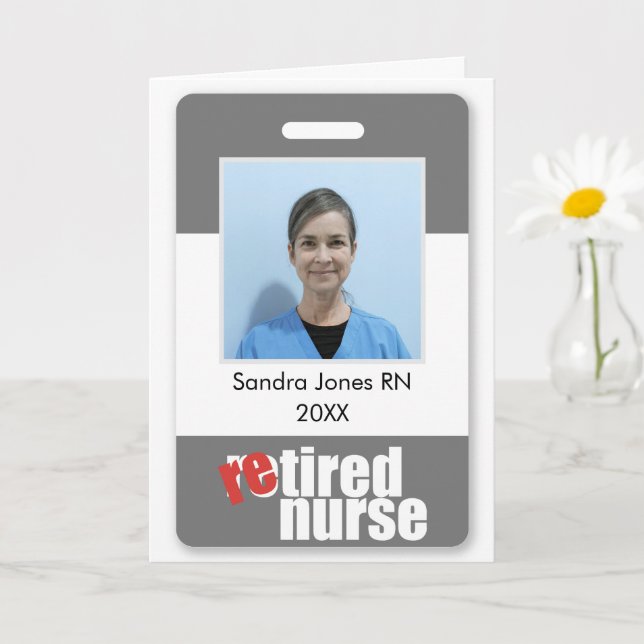 personlig pension för sjuksköterskefoto kort (Liten växt)