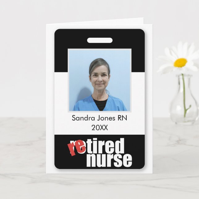 personlig pension för sjuksköterskefoto kort (Liten växt)