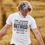 Personlig Pension: Förklaringen har upphört att gä T Shirt<br><div class="desc">Den här söta gåvan är tvungen att göra någons dag vid pension party. Lägg till året pension och ett namn genom att klicka på knappen "Personalisera" ovan. Gör en underbar lämnande gåva till din bästa medarbetare eller chef</div>