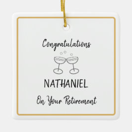 Personlig Pension Keepsakis Hanging Square Julgransprydnad Keramik