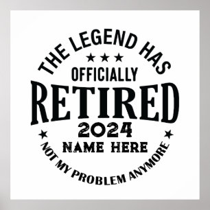 Personlig pension Legend har gått i pension Poster