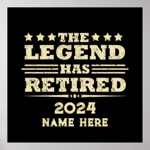 Personlig pension Legend har gått i pension Poster