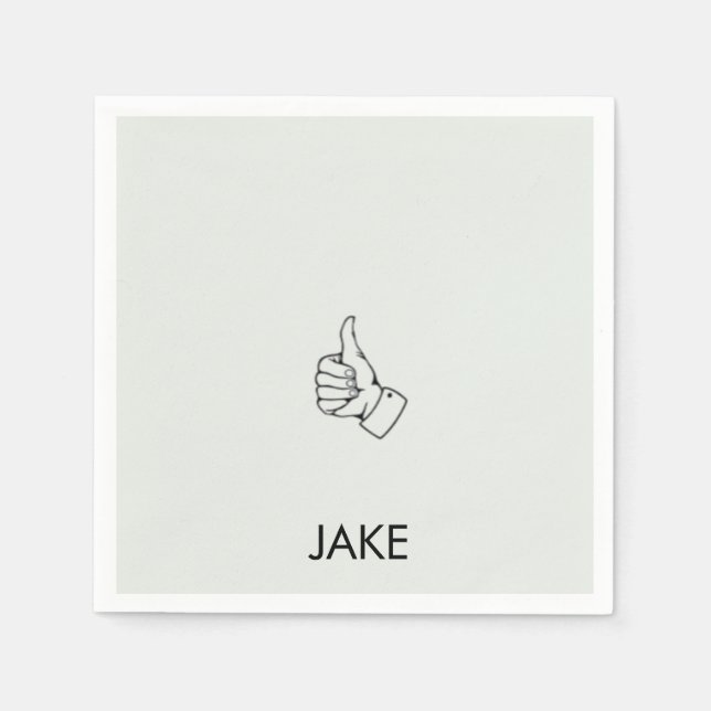 Personlig Pension Sage Thumbs Up Cocktail II Pappersservett (Framsidan)