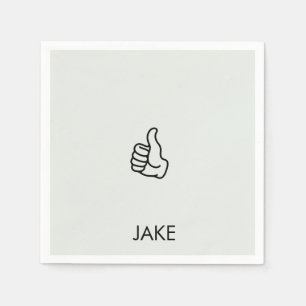 Personlig Pension Sage Thumbs Up Cocktail Pappersservett