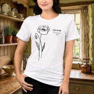 Personlig pensionärspoppy t shirt