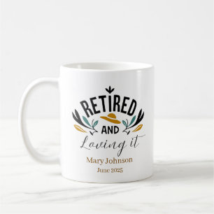 Personlig Pensionerad Och Älskar Det Kaffemugg