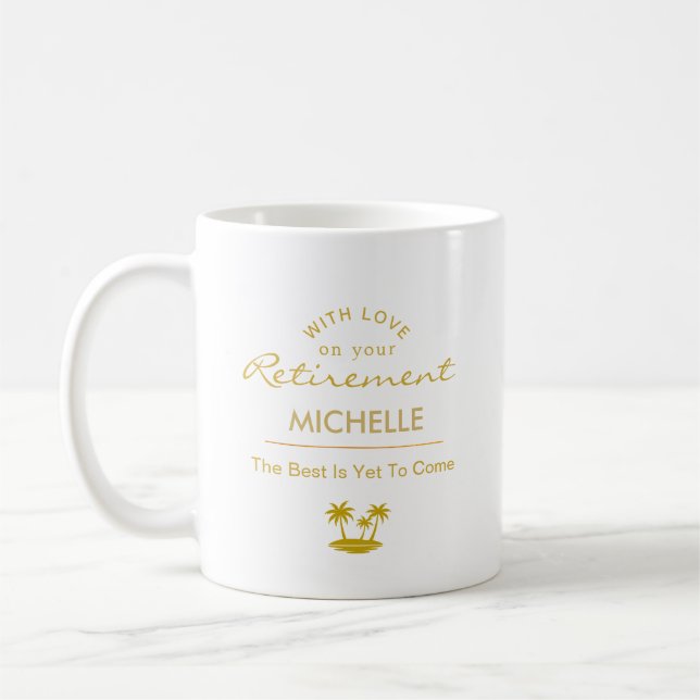 Personlig Pensionering Det Bästa Är Ännu Kvar Kaffemugg (Vänster)