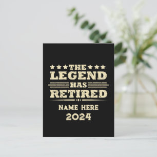 Personlig pensionering Legenden har gått i pension Vykort