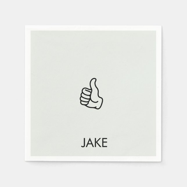 Personlig pensionering Sage Tummen Upp Cocktail  Pappersservett (Framsidan)