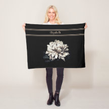 Personlig Peony Print Black Small Storlek