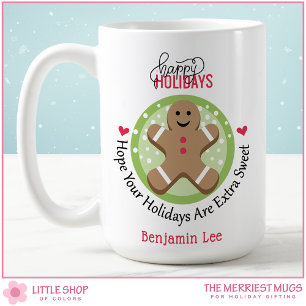 Personlig pepparkaksgubbe jul cookie kaffemugg