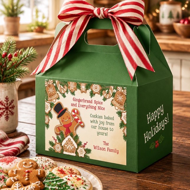 Personlig pepparkaksgubbe-kaka presentaskar (Skapare uppladdad)