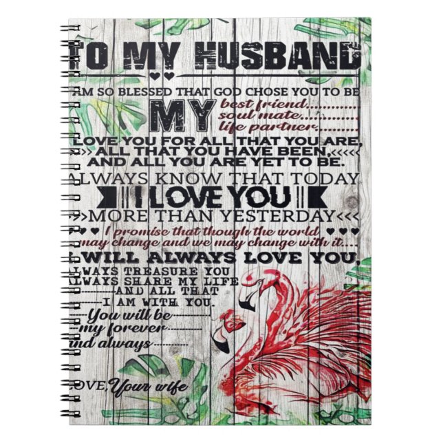 Personlig perfekt brev | Till min make brev Anteckningsbok (Framsidan)