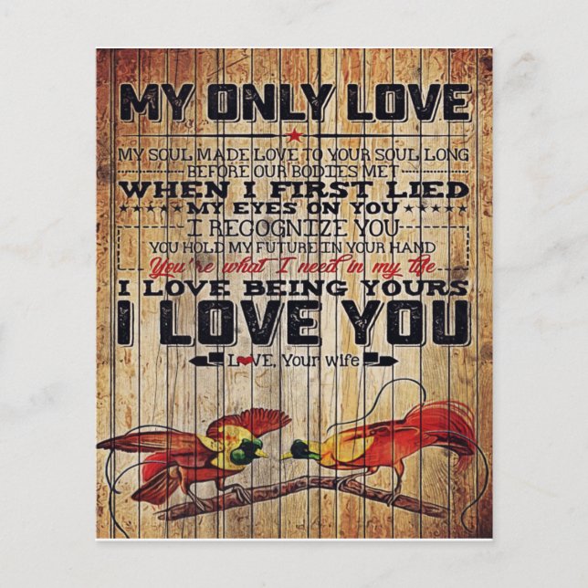 Personlig perfekt brev | Till min make brev Flygblad (Framsidan)