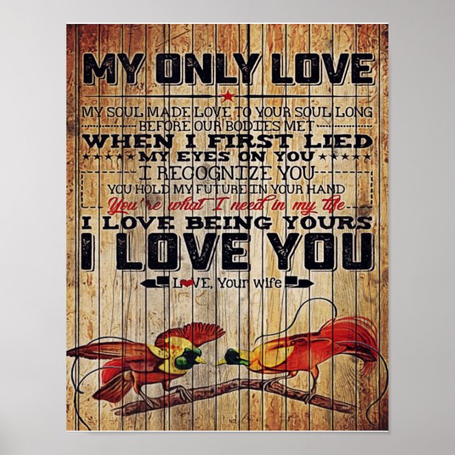 Personlig perfekt brev | Till min make brev Poster (Framsidan)