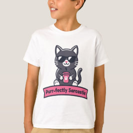 Personlig perfekt sarkastisk svart katt-mugg t shirt