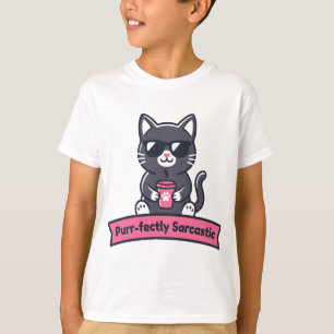 Personlig perfekt sarkastisk svart katt-mugg t shirt