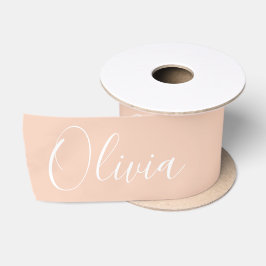 Personlig Persika Elegant Namn Satin
