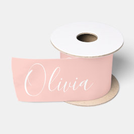 Personlig persika elegant namn satin