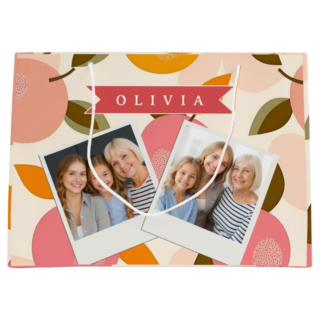 Personlig Persikomuster Söt Retro Sommar (Framsidan)