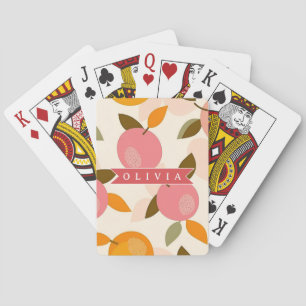 Personlig Persikomuster Söt Retro Sommar Casinokort