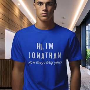Personlig Personal Uniform Blue T-Shirt med Namn