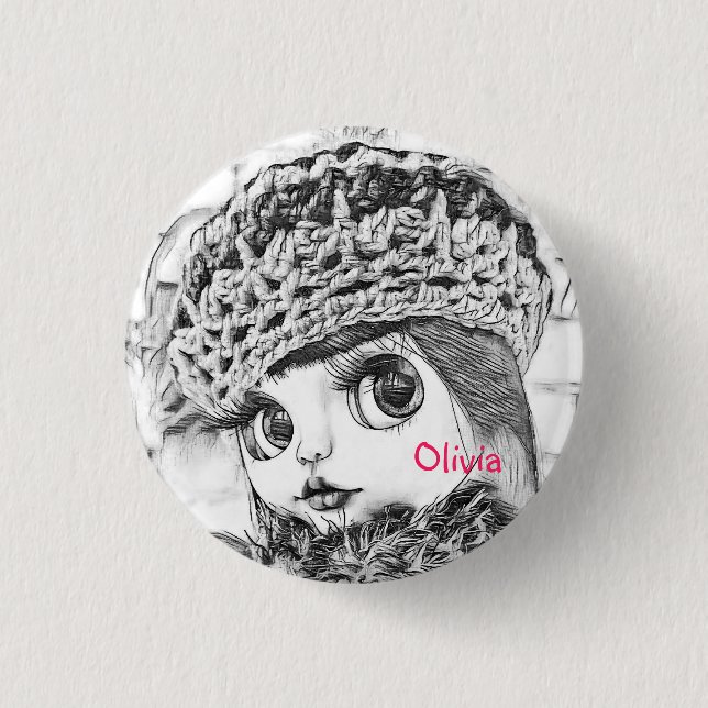 Personlig, personlig, födelsedag knapp (Framsida)