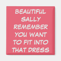 PERSONLIG PERSONLIGT BRÖLLP DRESS FIT DIET MAGNET