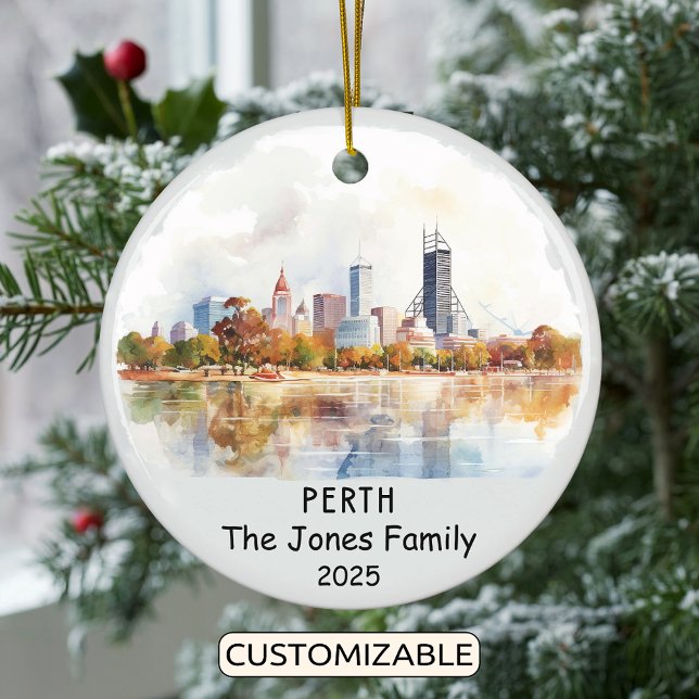 Personlig Perth Ornament, Australien Julgransprydnad Keramik (Skapare uppladdad)
