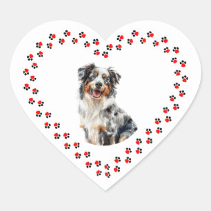 Personlig Pet Animal Heart Tass Hjärtformat Klistermärke