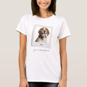 Personlig Pet Beagle Birthday Photo Ram Namn T Shirt