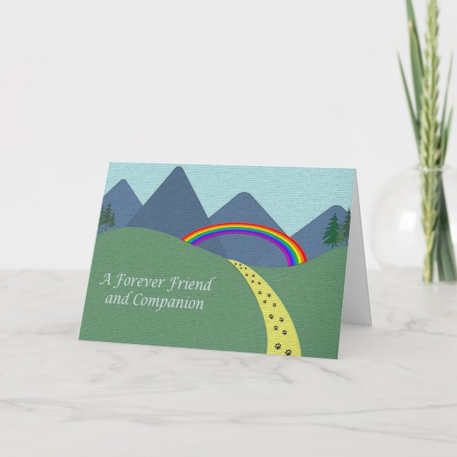 Personlig Pet Bereavement Sympathy Card SPO Kort (Framsida)