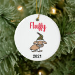 personlig pet bunny christmas keramisk ornament<br><div class="desc">Din favoritfluffiga vän kommer att göra kärlek den här personligen.  Det här prydnadsämnet kan vara personlig med namn och år.   Dessa prydnadsämnen finns i olika alternativ för husdjur - skapa ett för alla husdjur i din familj.</div>