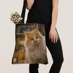Personlig Pet Cat Photo All over Print Tygkasse