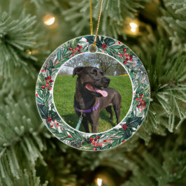 Personlig Pet Helgdag Photo Julgransprydnad Keramik