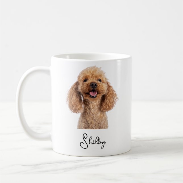 Personlig Pet Hund Cat Pappa New Hund Gift Kaffemugg (Vänster)