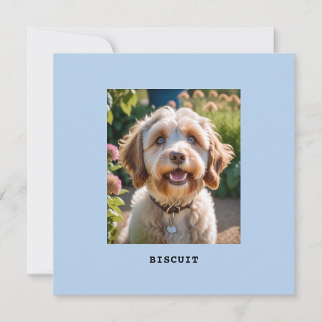 Personlig Pet Hund Cat Photo Namn Hälsning Card (Framsida)
