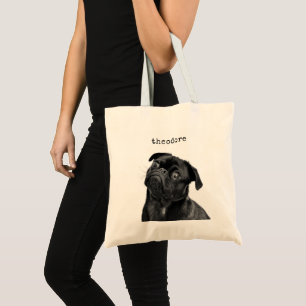 Personlig Pet Hund Photo Namn Keepsak Tygkasse