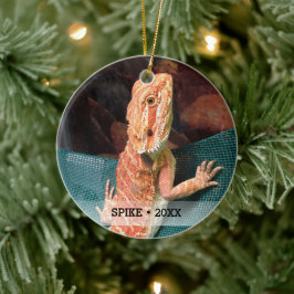 Personlig Pet Lizard Photo Julgran Julgransprydnad Keramik